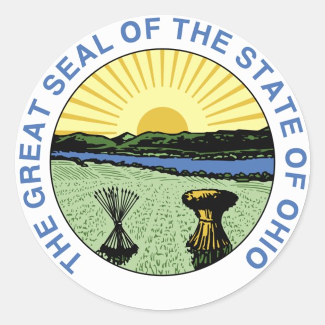 Ohio Staat Siegel Stickers (Vorderseite)