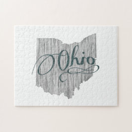 Ohio Staat Typografie Jigsaw Puzzle