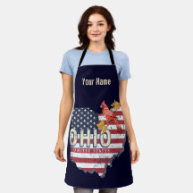 Ohio Staat United Staaten Retro Map Vintag USA
