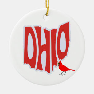Ohio Staat Weihnachtsbaum Keramik Ornament