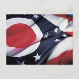 OHIO STAATE FLAG POSTKARTE