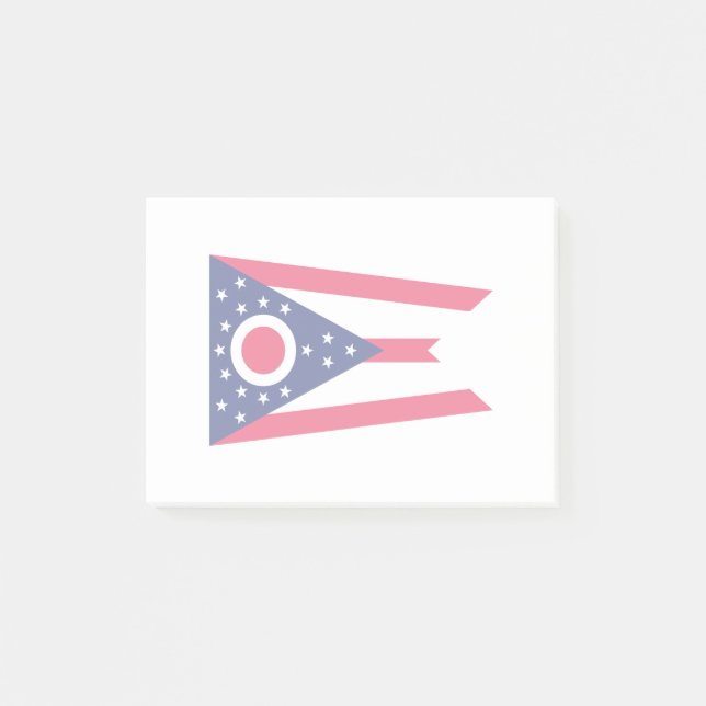 Ohio-Staats-Flaggen-Entwurfs-Dekor Post-it Klebezettel (Vorderseite)