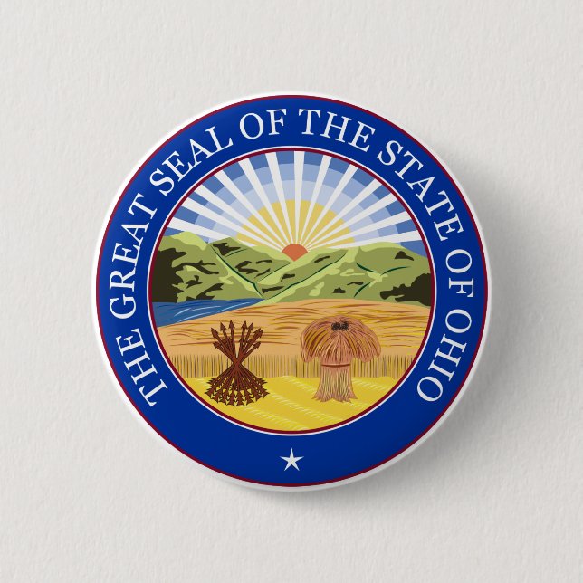Ohio-Staats-Siegel Button (Vorderseite)
