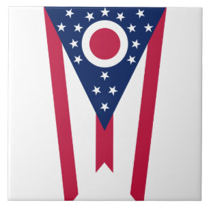 Ohio Staatsflagge patriotisch Fliese