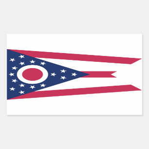 Ohio-Staatsflagge Rechteckiger Aufkleber