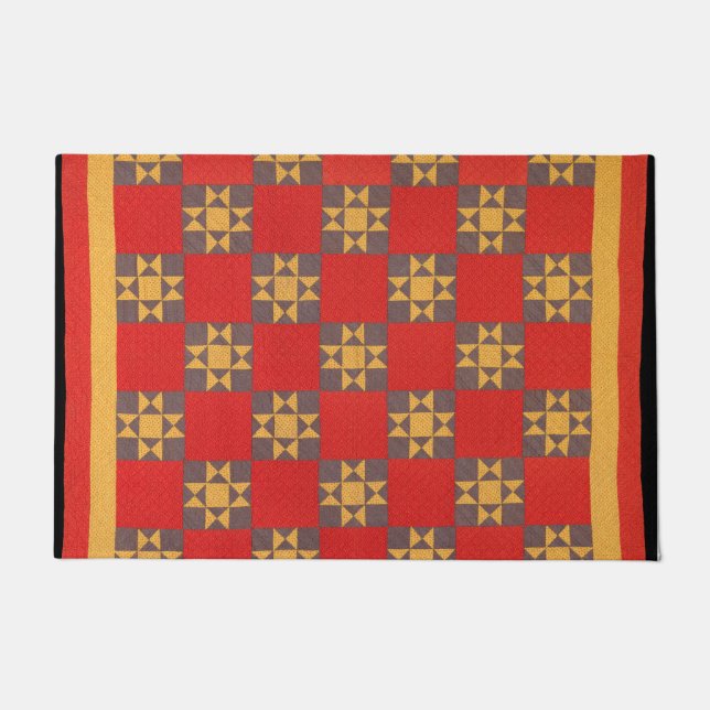 Ohio Star quilt Fußmatte (Vorderseite)