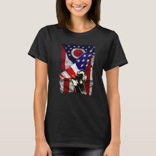 Ohio State Flag erschüttert US-amerikanisches Patr T-Shirt