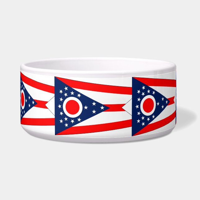 Ohio State Flag Pet Bowl Napf (Vorderseite)