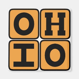 OHIO State Ohioan Buckeye USA Cincinnati Cleveland Magnet