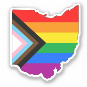 Ohio State Stolz LGBTQ Fortschritt Stolz Aufkleber