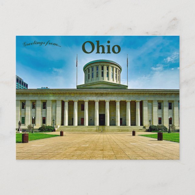 Ohio Statehouse in Columbus Ohio Postkarte (Vorderseite)