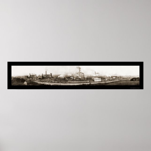 Ohio Steel Works Foto 1910 Poster (Vorne)