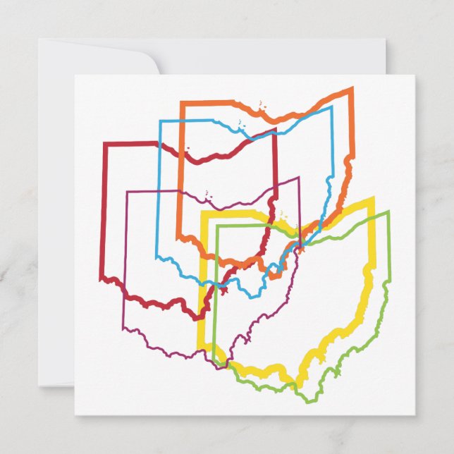 Ohio Stolz Blur Einladung (Vorderseite)