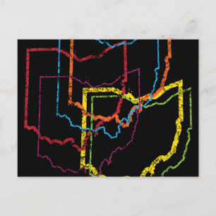 Ohio Stolz Blur Postkarte