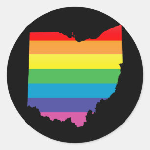 Ohio Stolz. Runder Aufkleber