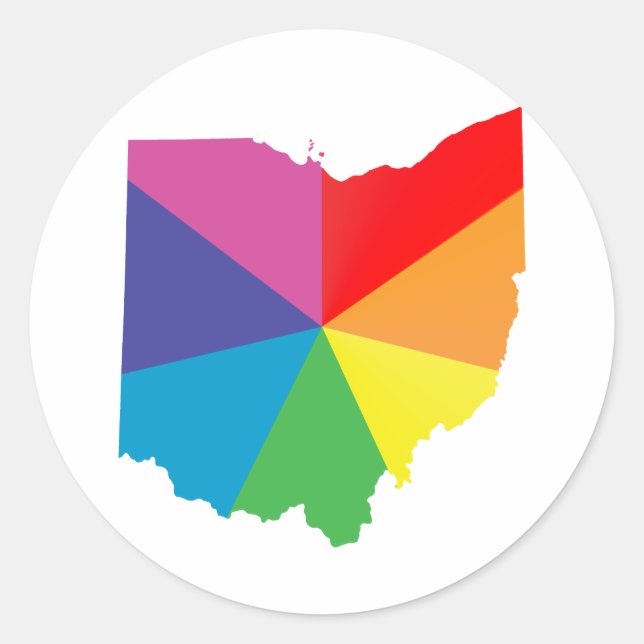 Ohio Stolz. Runder Aufkleber (Vorderseite)