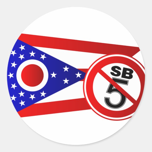 Ohio Stopp SB5 Runder Aufkleber (Vorderseite)
