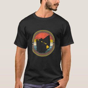 Ohio Texas Hawaii Roots Ursprung Staatskarte Retro T-Shirt