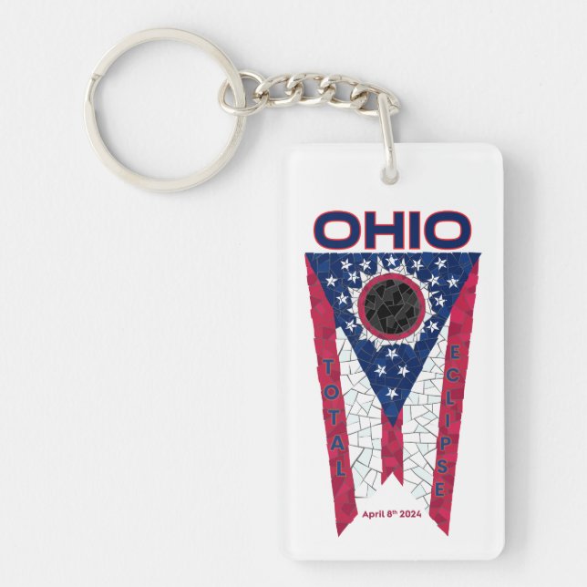 Ohio Total Eclipse Acrylic Schlüsselanhänger (Vorderseite)