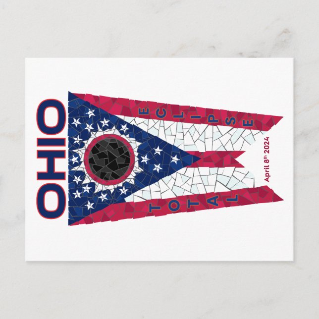 Ohio Total Eclipse Postkarte (Vorderseite)