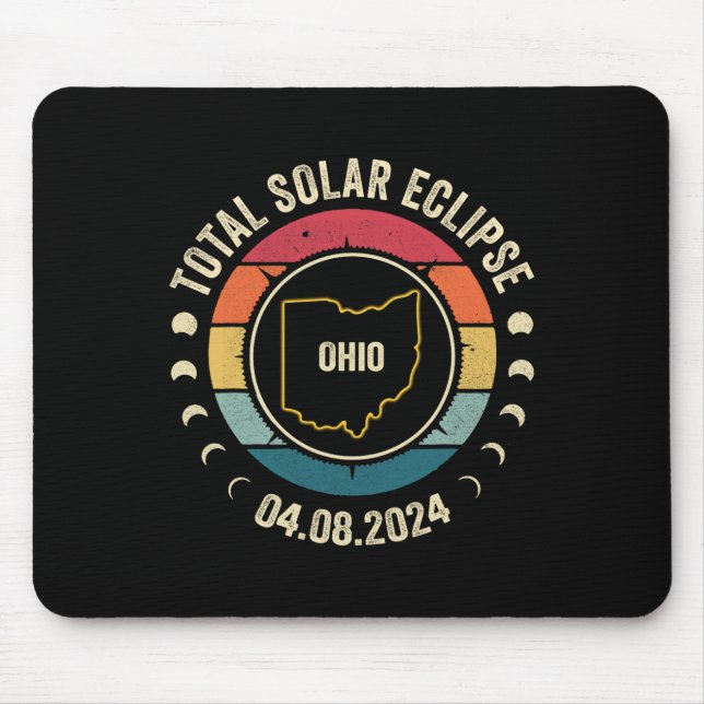 Ohio Total Solar Eclipse 2024 American Totality Ap Mousepad (Vorne)