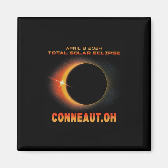 Ohio Total Solar Eclipse 2024 Magnet (Vorne)