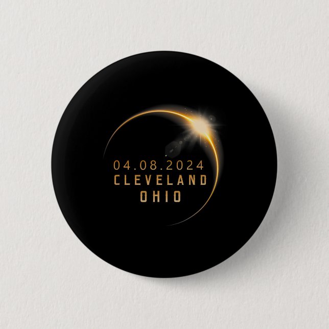 Ohio Total Solar Eclipse 2024 - Ohio Solar Eclipse Button (Vorderseite)