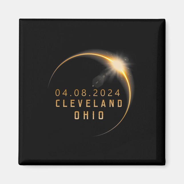 Ohio Total Solar Eclipse 2024 - Ohio Solar Eclipse Magnet (Vorne)