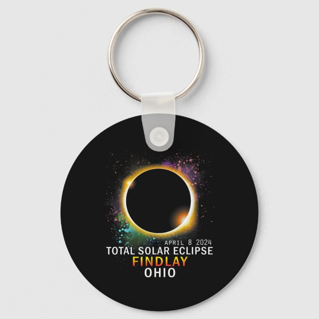 Ohio Total Solar Eclipse 8. April 2024 Schlüsselanhänger (Vorderseite)