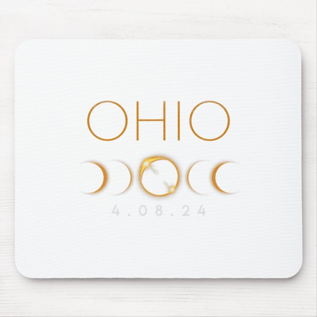 Ohio Total Solar Eclipse April 8 2024 Ohio Solar E Mousepad (Vorne)
