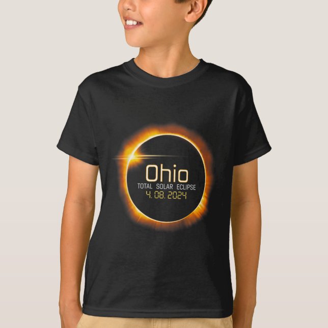 Ohio Totality Total Solar Eclipse 8. April 2024 T-Shirt (Vorderseite)
