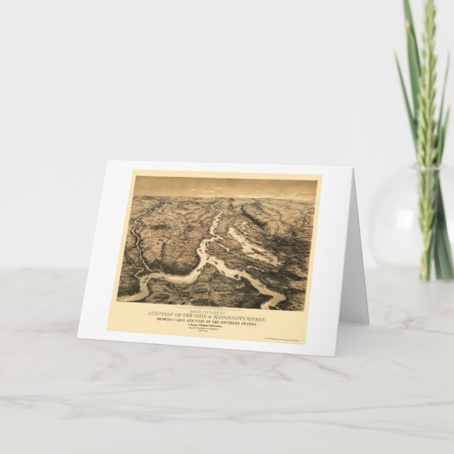 Ohio- und Fluss Mississipi-Karte 1861 Karte (Vorderseite)