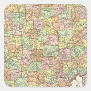 Ohio und Hamilton Landkreis Quadratischer Aufkleber