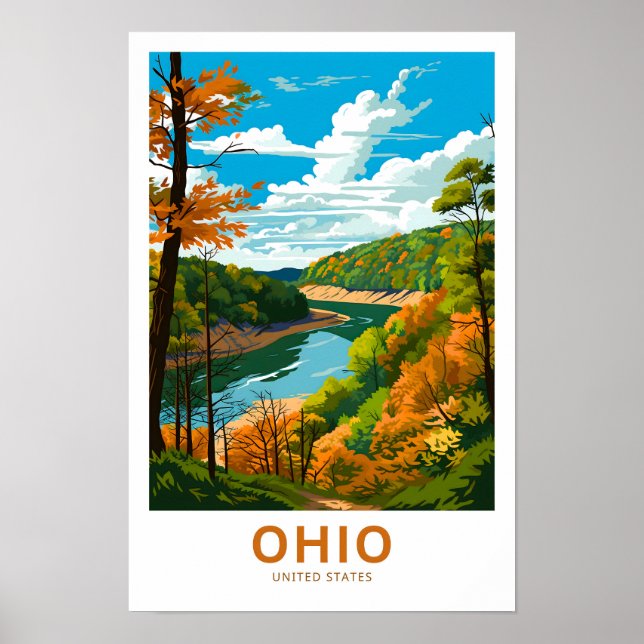 Ohio United Staaten Travel Print Poster (Vorne)