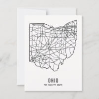 Ohio US Staat Road Map - Buckeye Staat Map