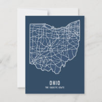 Ohio US Staat Road Map - Buckeye Staat Map