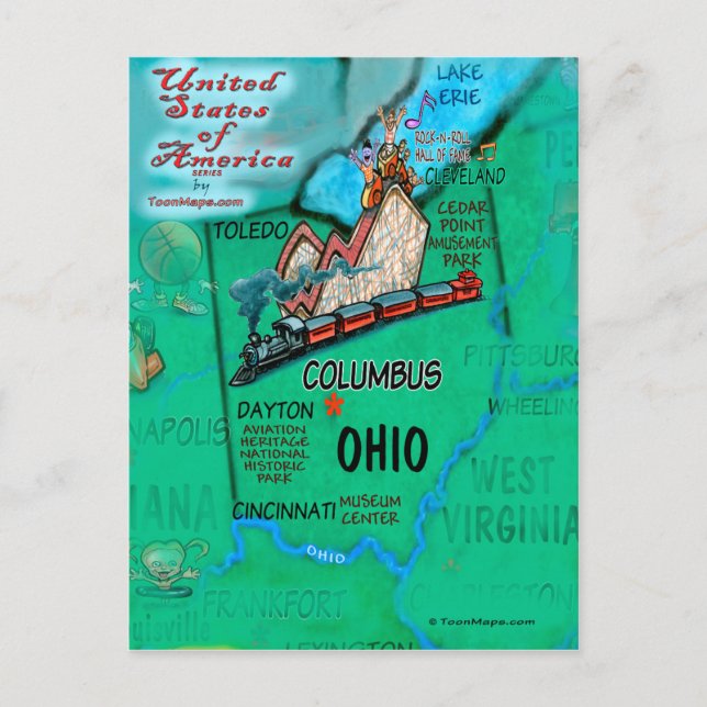 Ohio USA Card Postkarte (Vorderseite)
