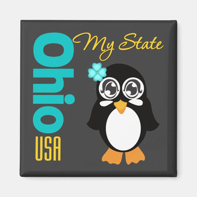 Ohio USA Penguin Magnet (Vorne)