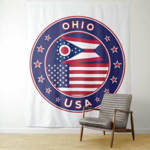 Ohio, USA Staaten, Ohio Poster, Wand-Leinwand Wandteppich