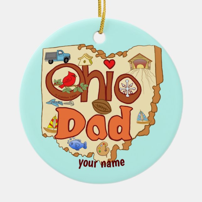Ohio Vater Keramik Ornament (Vorne)