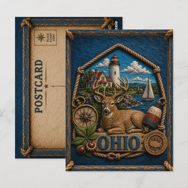 Ohio Vintage Reise Postkarte (Vorne/Hinten)