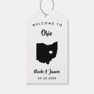 Ohio Wedding Welcome Bag Tags, Karte Geschenkanhänger