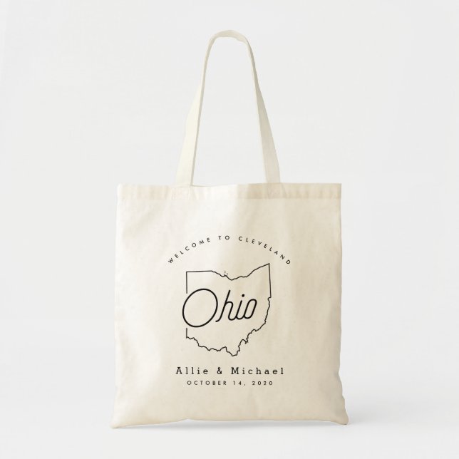 Ohio Wedding Welcome Tote Bag Tragetasche (Vorne)
