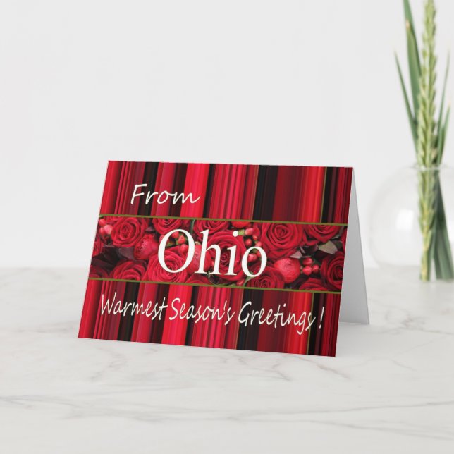 Ohio Weihnachtskarte, Staat spezifisch Feiertagskarte (Vorderseite)