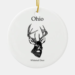 Ohio White Schwanz Deer Keramikornament