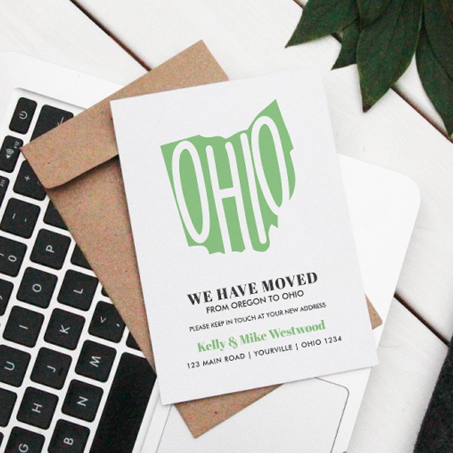 OHIO Wir haben neue Adresse Neue Zuhause verschobe Postkarte (Von Creator hochgeladen)