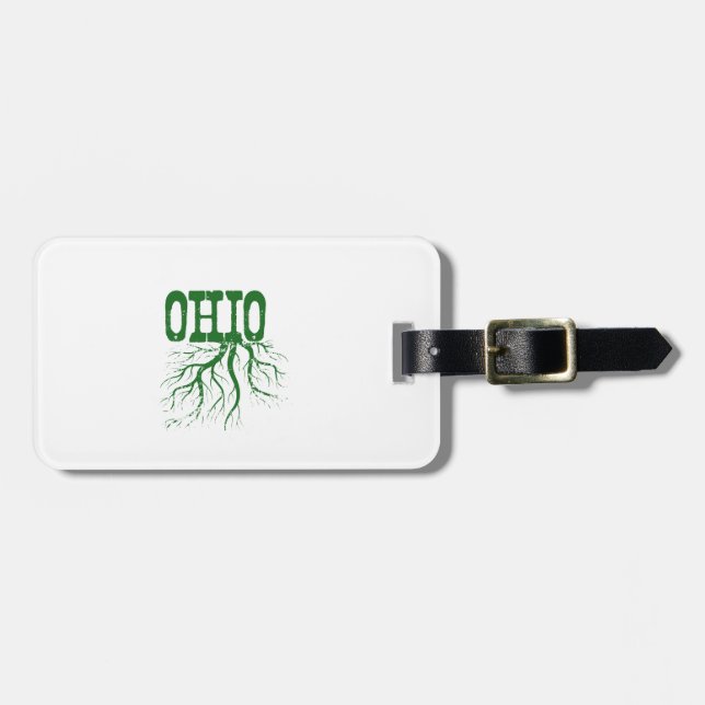 Ohio-Wurzeln Gepäckanhänger (Vorderseite horizontal)