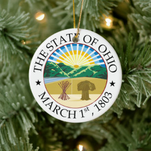 Ohio-Zeichen Keramik Ornament
