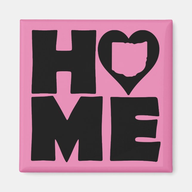 Ohio Zuhause Heart Staat Kühlschrankmagnet Magnet (Vorne)