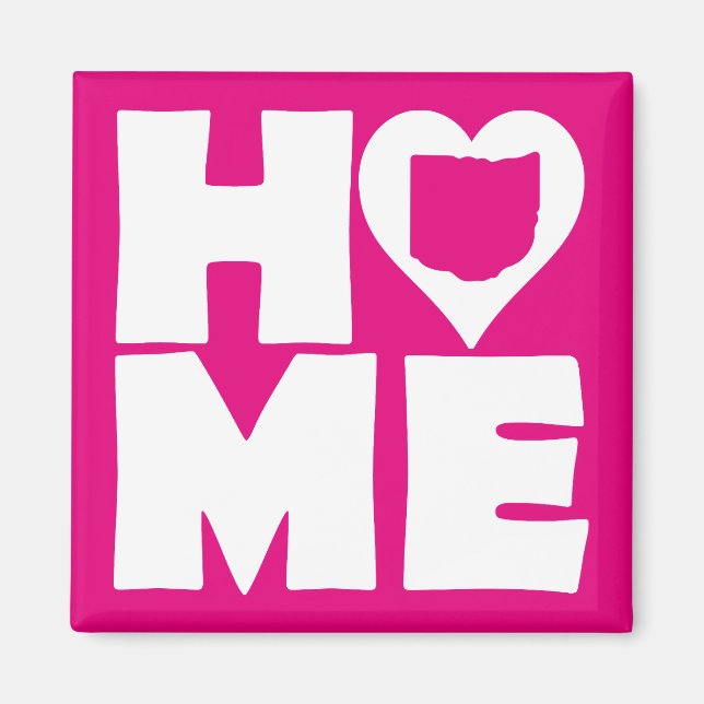 Ohio Zuhause Heart Staat Kühlschrankmagnet Magnet (Vorne)